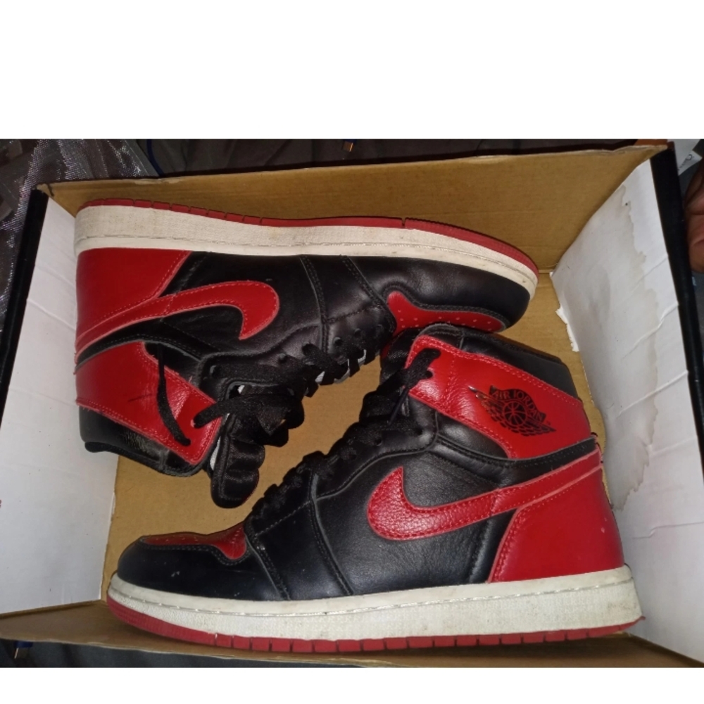 1994 NIKE AIR JORDAN 1 I BANNED MENS SIZE 8 WITH BOX  BRED ROYAL OFF CHICAGO OG
